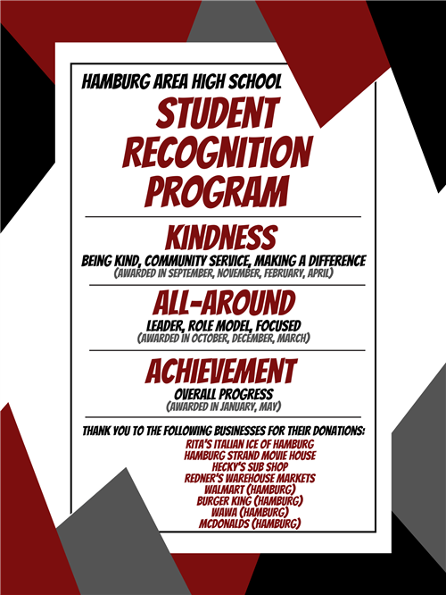 Students are nominated in 3 categories throughout the school year: kindness, all-around, and achievement